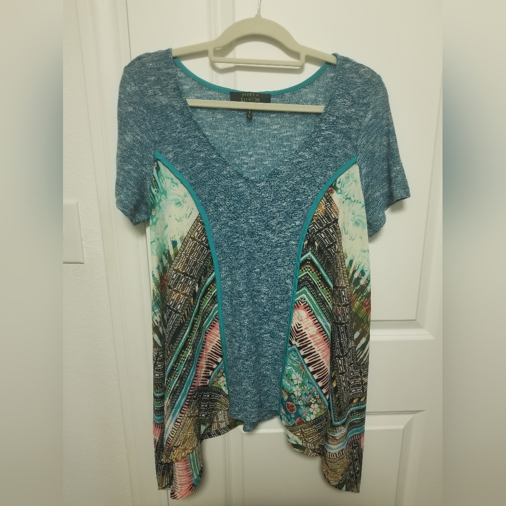 Poeme by Citron Santa Monica short sleeve top, sz L